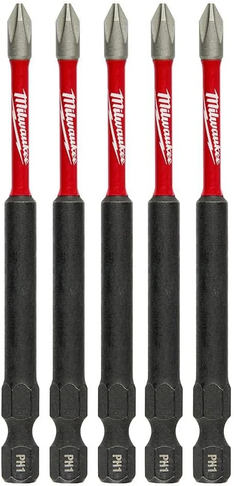 بسته 5 عددی نوک پیچ گوشتی فیلیپس شماره 1 میلواکی SHOCKWAVE، طول 3.5 اینچ بسته 5 عددی نوک پیچ گوشتی فیلیپس شماره 1 میلواکی SHOCKWAVE، طول 3.5 اینچ