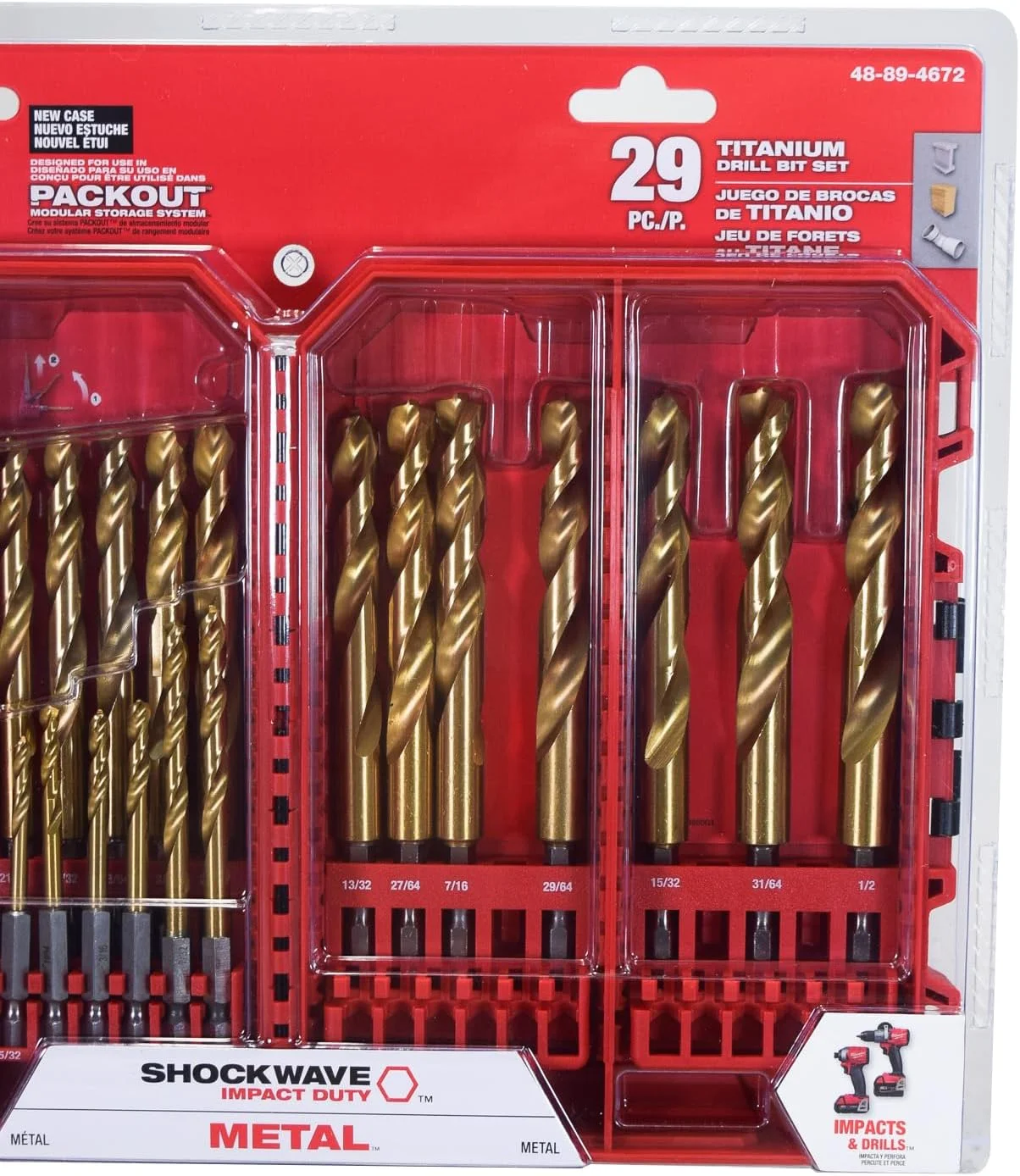 مجموعه مته تیتانیوم ضربه ای میلواکی مدل 48-89-4672 (29 عددی) مجموعه مته تیتانیوم ضربه ای میلواکی مدل 48-89-4672 (29 عددی)