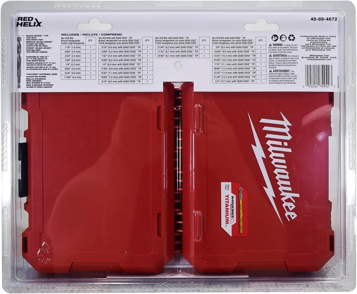 مجموعه مته تیتانیوم ضربه ای میلواکی مدل 48-89-4672 (29 عددی) مجموعه مته تیتانیوم ضربه ای میلواکی مدل 48-89-4672 (29 عددی)