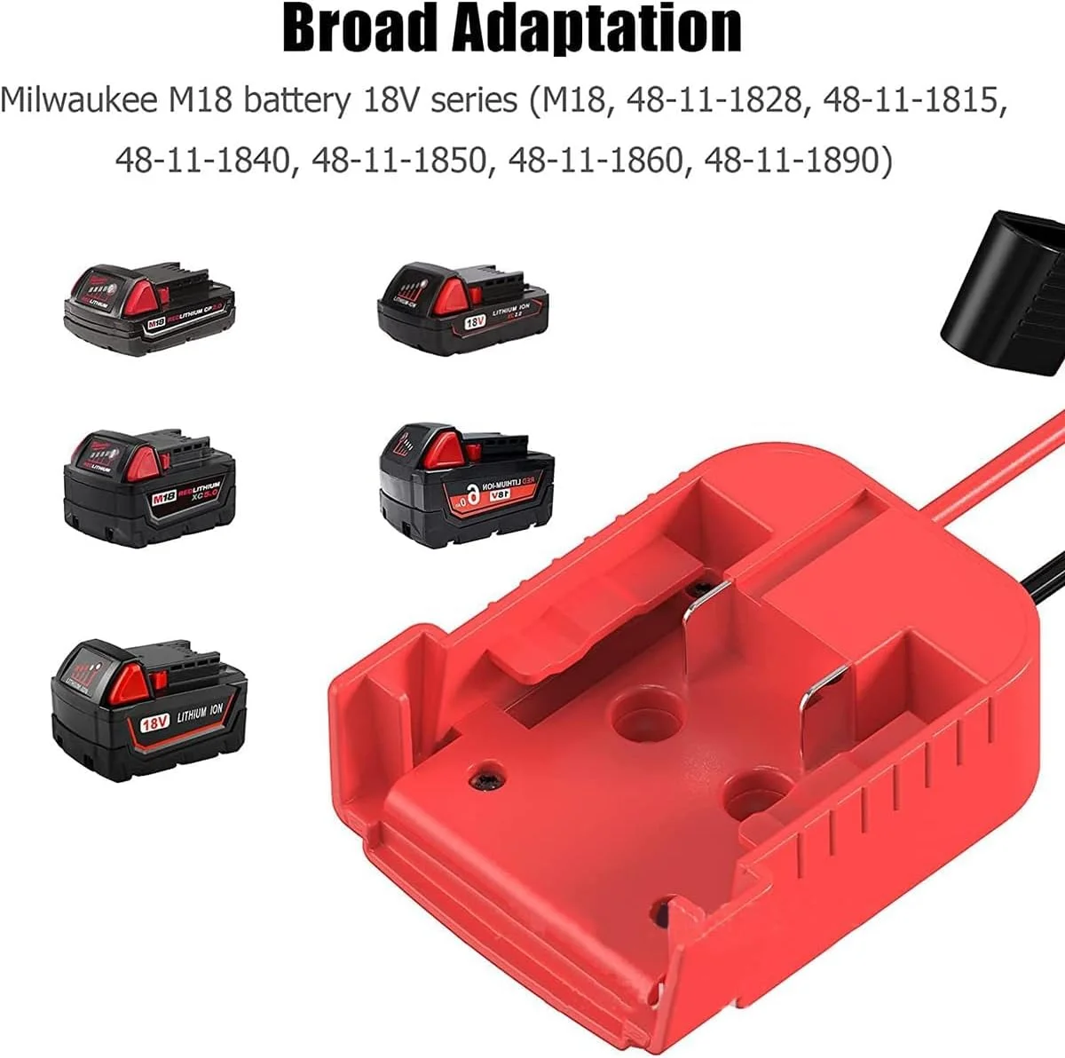 آداپتور باتری WANGCL، آداپتور چرخ های برقی برای باتری 18 ولت Milwaukee، اتصال دهنده برق داک با نگهدارنده فیوز سوئیچ برای اسباب بازی های ماشین RC رباتیک