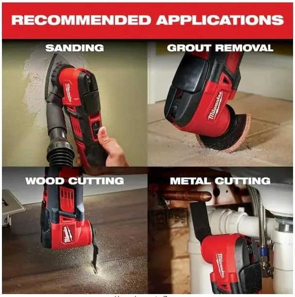 کیت ابزار چندکاره لرزشی شارژی 18 ولت M18 میلواکی با یک باتری 1.5 آمپر ساعت و شارژر