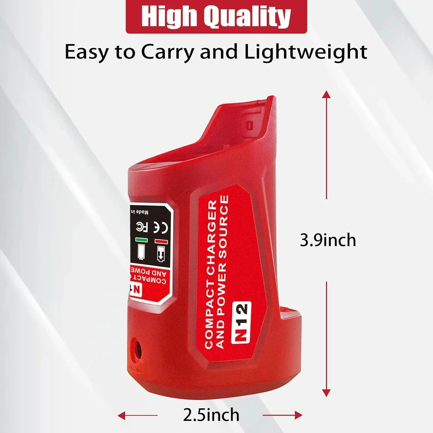 آداپتور شارژر باتری برای باتری 12 ولت Milwaukee M-12، منبع تغذیه قابل حمل برای شارژر باتری Milwaukee M12، آداپتور باتری 12 ولت برای ژاکت گرم شونده Milwaukee مدل 48-59-1201 49-24-2310 با شارژر USB