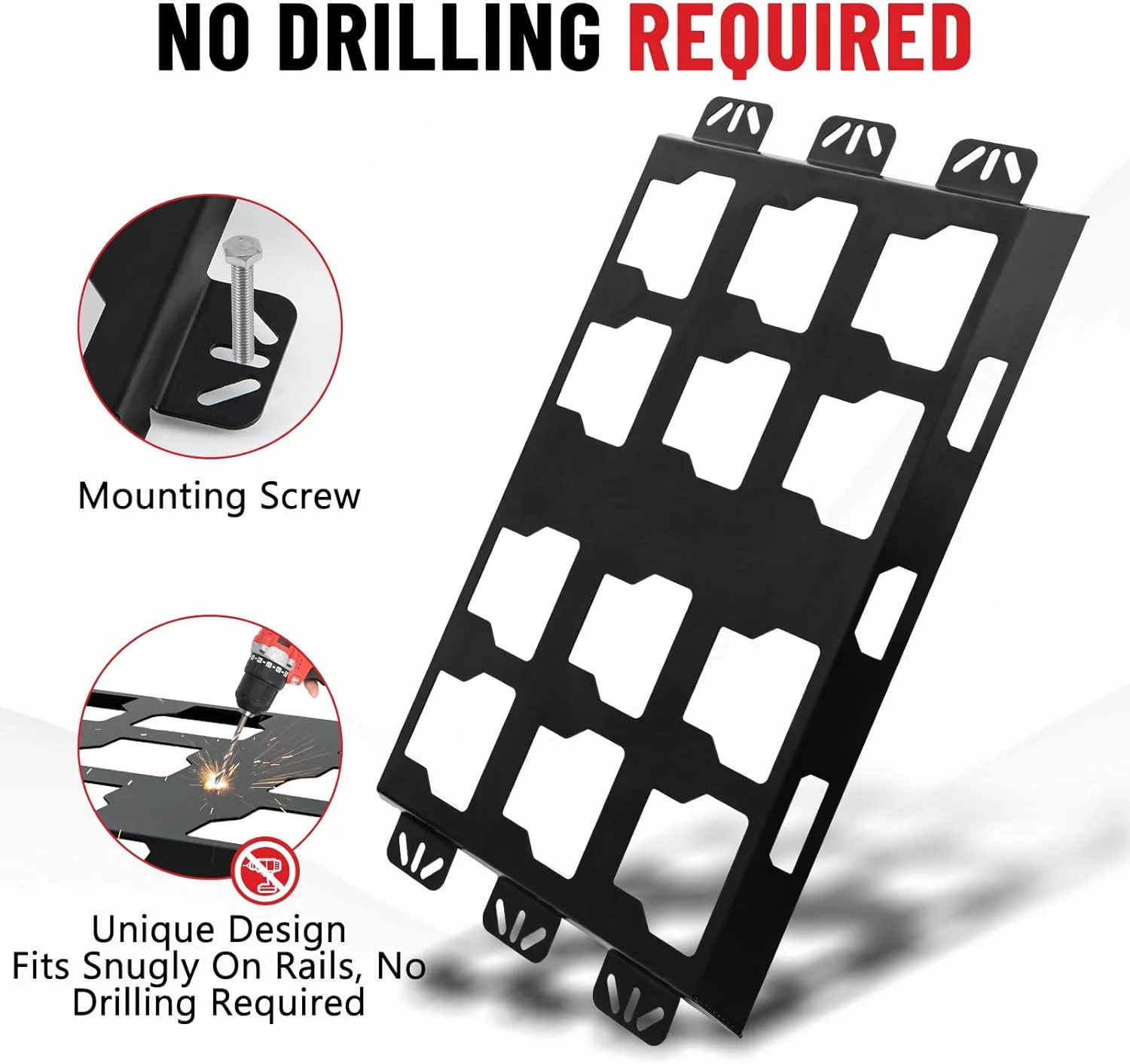 صفحه نصب BYERN AUTO سازگار با جعبه ابزار Milwaukee Packout، صفحه فلزی کامل با پوشش پودری، برای نگهداری ابزار، سیستم سازمان دهنده (2 عدد)