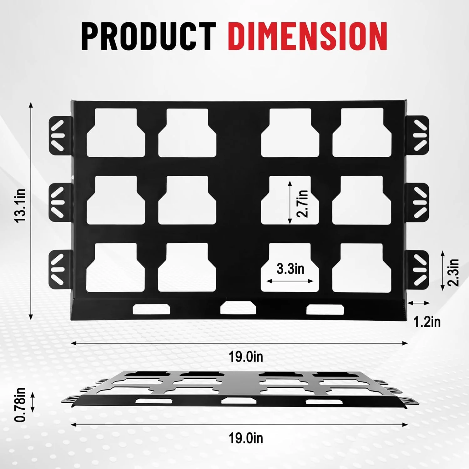 صفحه نصب BYERN AUTO سازگار با جعبه ابزار Milwaukee Packout، صفحه فلزی کامل با پوشش پودری، برای نگهداری ابزار، سیستم سازمان دهنده (2 عدد)