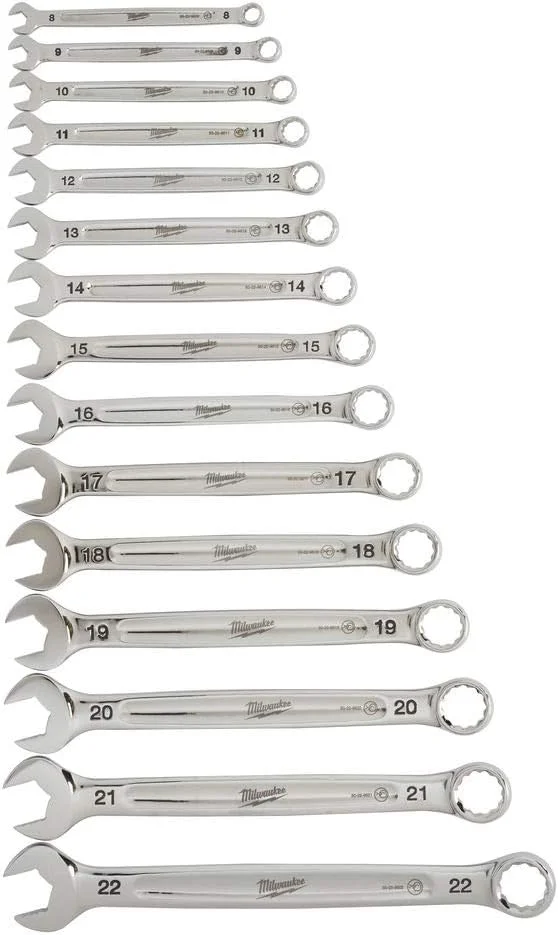 مجموعه آچار یکسر رینگ جغجغه ای 15 عددی میلواکی مدل 932464994 MAX BITE، قرمز