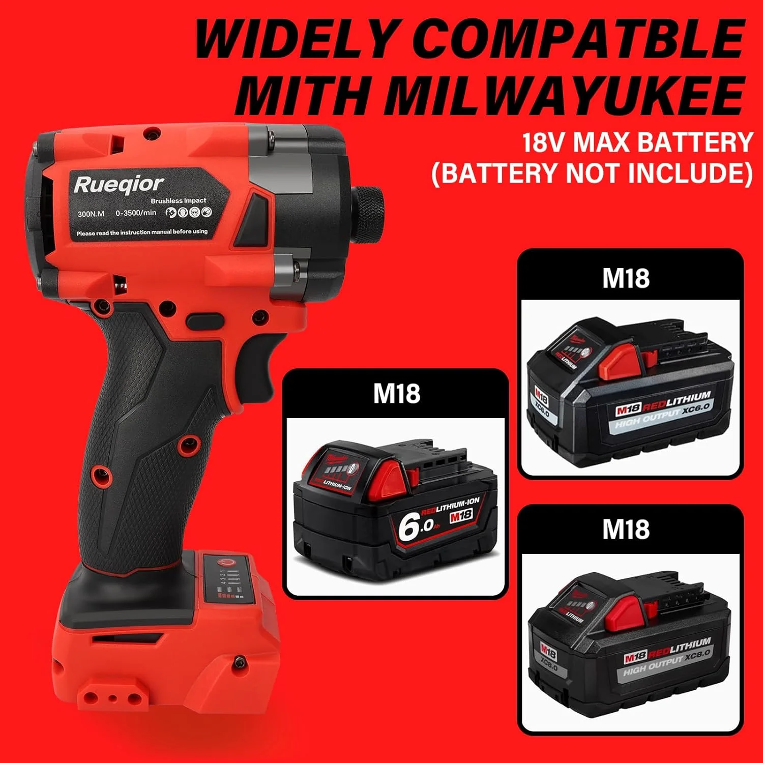 دریل پیچ گوشتی ضربه ای بی سیم 2953-20 برای باتری Milwaukee M18، تا 300 نیوتن متر، دریل پیچ گوشتی ضربه ای 1/4 اینچی براشلس، دریل پیچ گوشتی ضربه ای برقی سبک وزن 3 سرعته دریل پیچ گوشتی ضربه ای بی سیم 2953-20 برای باتری Milwaukee M18، تا 300 نیوتن متر، دریل پیچ گوشتی ضربه ای 1/4 اینچی براشلس، دریل پیچ گوشتی ضربه ای برقی سبک وزن 3 سرعته