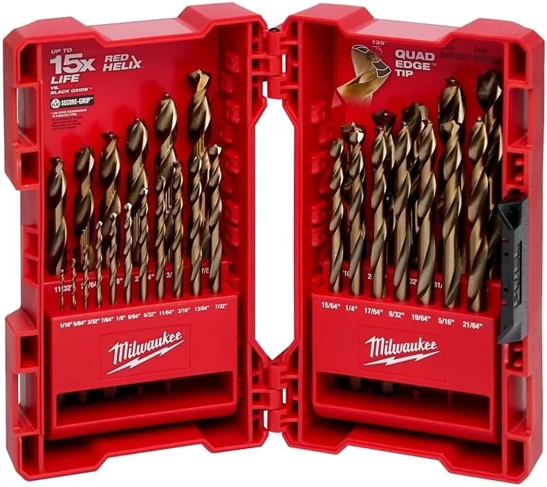 مجموعه 29 عددی مته کبالت هلیکس میلواکی مدل 48-89-2332، قرمز مجموعه 29 عددی مته کبالت هلیکس میلواکی مدل 48-89-2332، قرمز