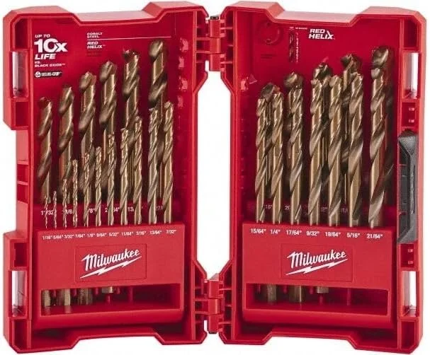 مجموعه 29 عددی مته کبالت هلیکس میلواکی مدل 48-89-2332، قرمز مجموعه 29 عددی مته کبالت هلیکس میلواکی مدل 48-89-2332، قرمز
