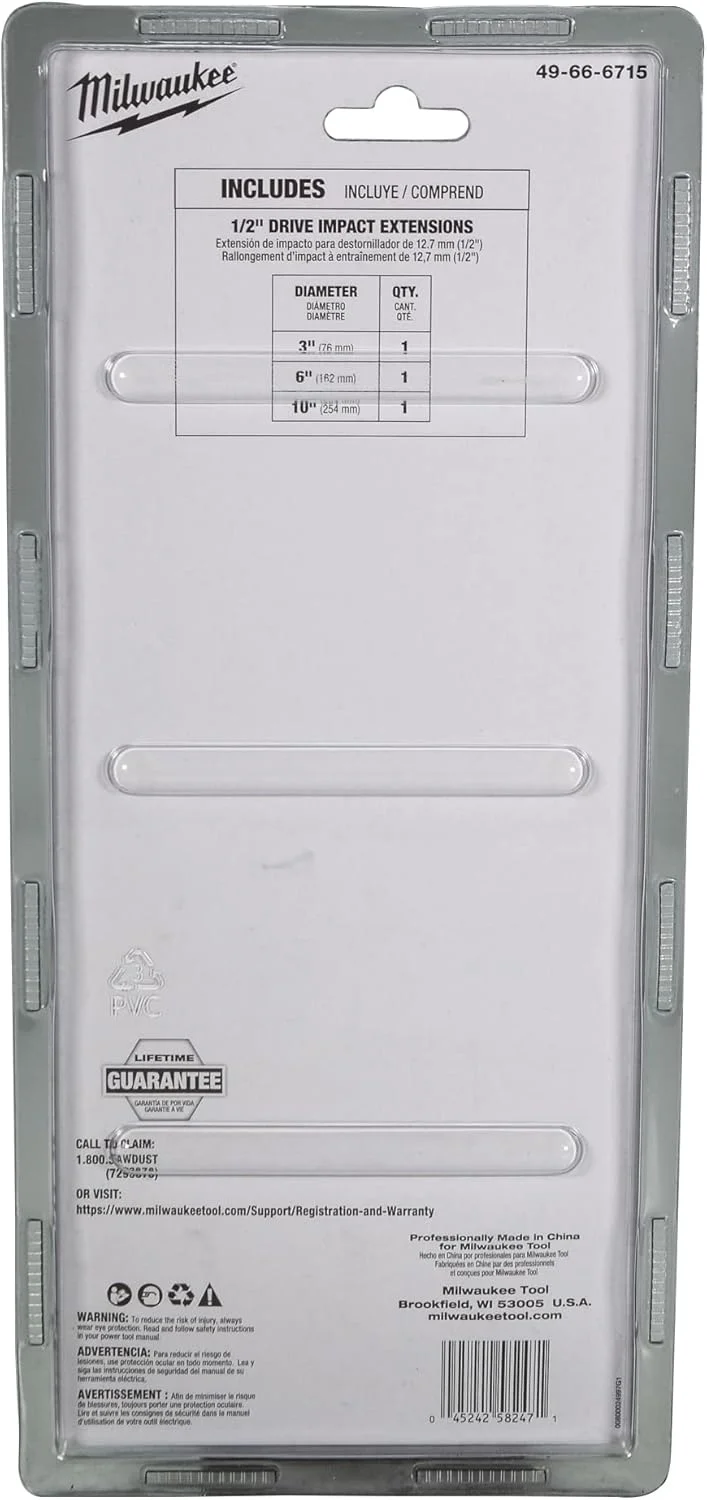 مجموعه سه عددی رابط بکس ضربه ای شاک ویو میلواکی 49-66-6715 درایو 1/2 اینچ