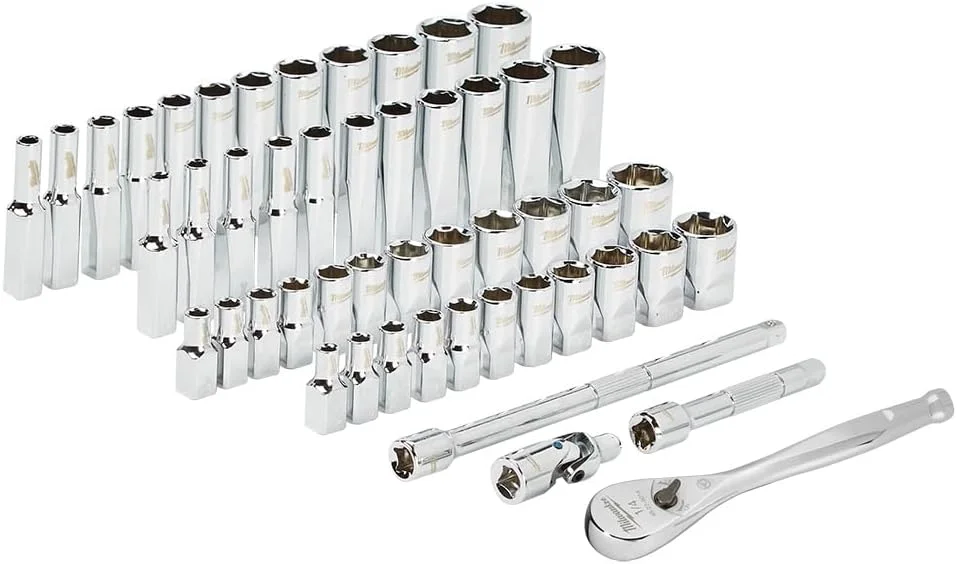 مجموعه جغجغه و بکس 1/4 اینچ میلواکی مدل MLW48-22-9004 - SAE و متریک مجموعه جغجغه و بکس 1/4 اینچ میلواکی مدل MLW48-22-9004 - SAE و متریک