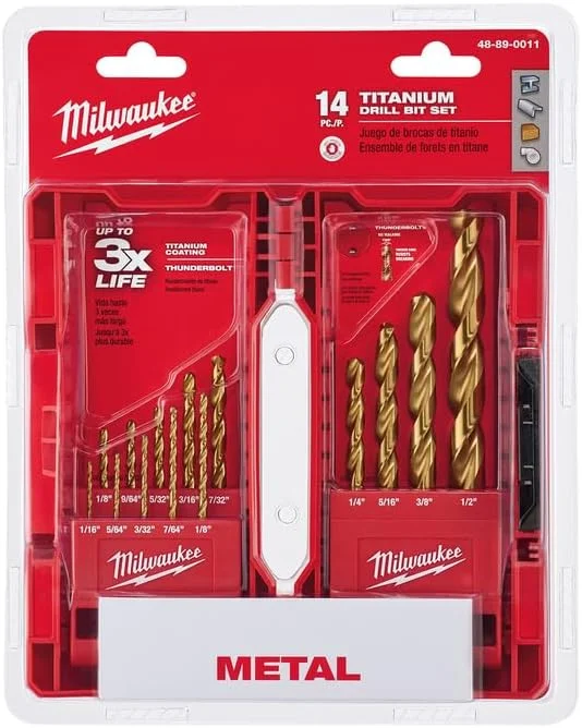 مجموعه مته تیتانیومی 14 عددی میلواکی مدل 48-89-0011 مجموعه مته تیتانیومی 14 عددی میلواکی مدل 48-89-0011