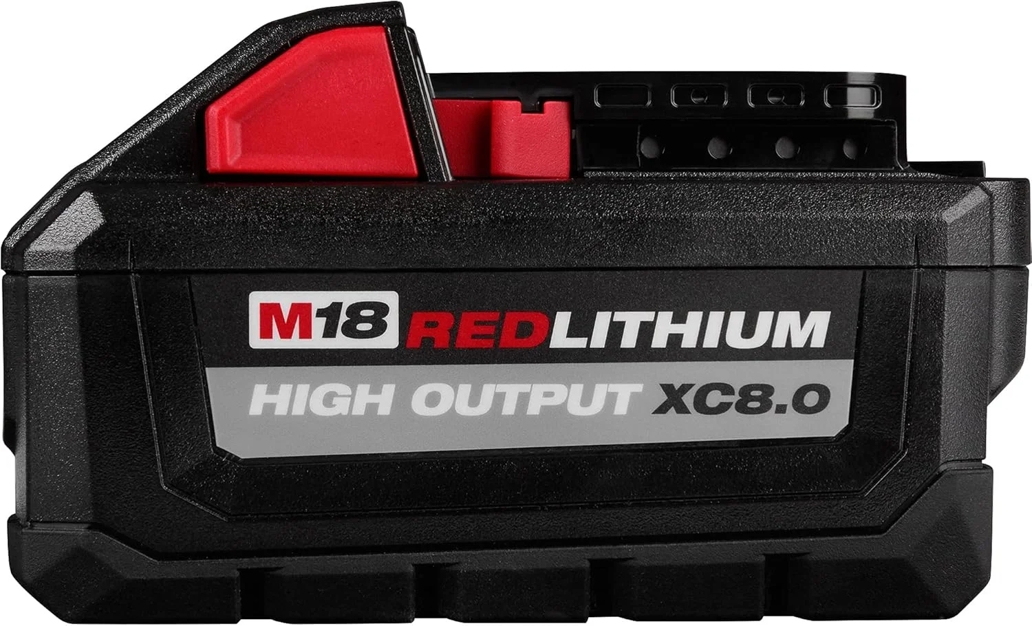 بسته باتری لیتیوم-یونی 18 ولت 8.0 آمپر ساعتی MILWAUKEE 48-11-1880 M18 REDLITHIUM HIGH OUTPUT
