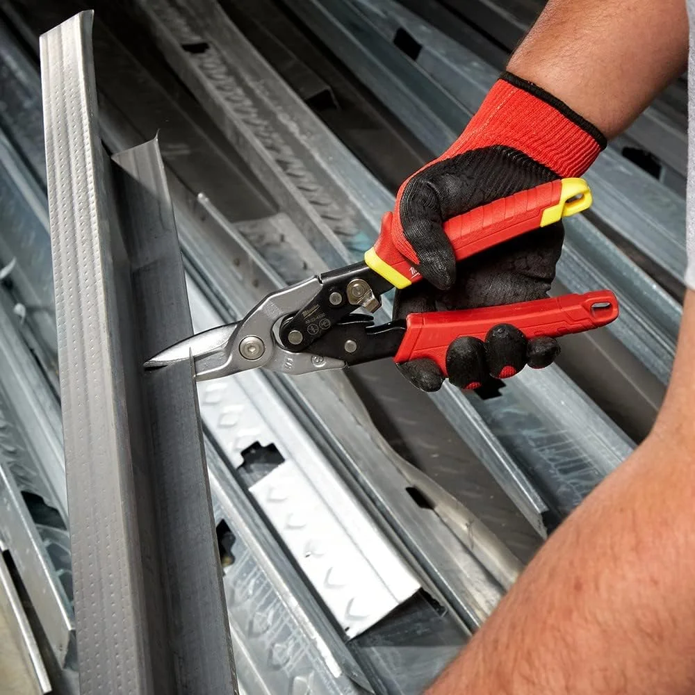 قیچی هوانوردی فلزی میلواکی 48-22-4530 برش مستقیم، قرمز قیچی هوانوردی فلزی میلواکی 48-22-4530 برش مستقیم، قرمز