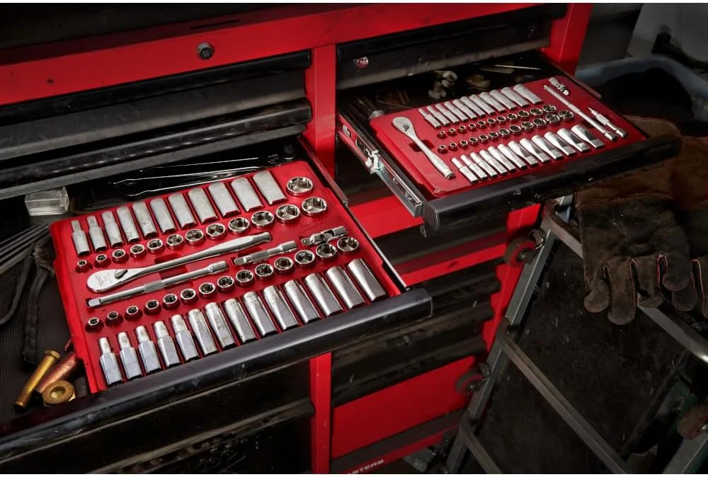 مجموعه جغجغه و بکس 1/4 اینچ میلواکی مدل MLW48-22-9004 - SAE و متریک مجموعه جغجغه و بکس 1/4 اینچ میلواکی مدل MLW48-22-9004 - SAE و متریک