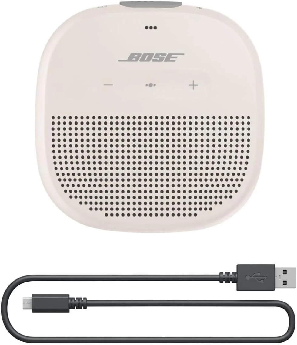 اسپیکر بلوتوثی Bose SoundLink Micro: اسپیکر کوچک، قابل حمل و ضد آب با میکروفون، سفید، بی سیم (بازسازی شده) اسپیکر بلوتوثی Bose SoundLink Micro: اسپیکر کوچک، قابل حمل و ضد آب با میکروفون، سفید، بی سیم (بازسازی شده)