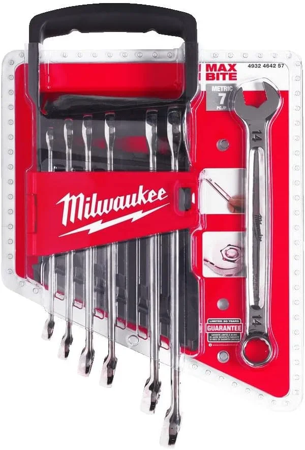 مجموعه 7 عددی آچار یکسر رینگی میلواکی، 10، 11، 12، 13، 14، 15، 17 میلی متر مجموعه 7 عددی آچار یکسر رینگی میلواکی، 10، 11، 12، 13، 14، 15، 17 میلی متر