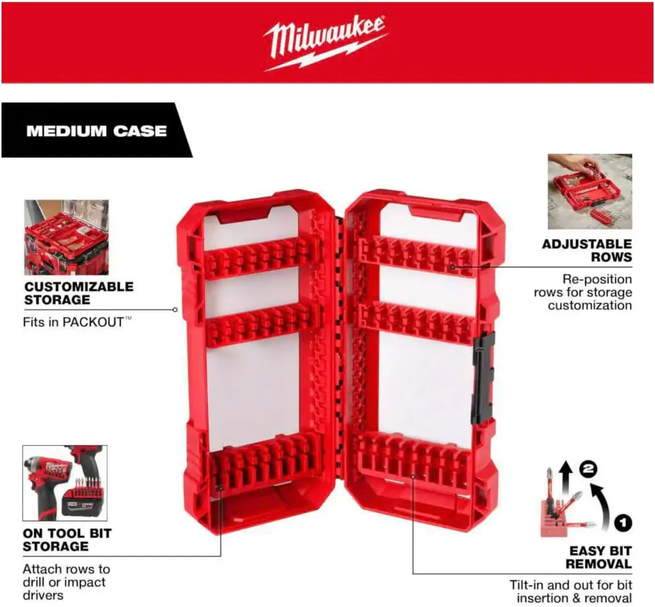 مجموعه 100 عددی مته و سری پیچ گوشتی فولاد آلیاژی Milwaukee SHOCKWAVE Impact Duty مجموعه 100 عددی مته و سری پیچ گوشتی فولاد آلیاژی Milwaukee SHOCKWAVE Impact Duty