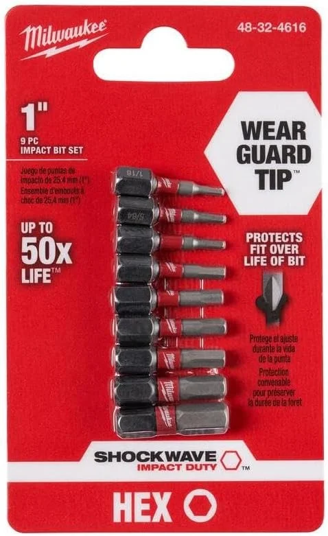 مجموعه 9 عددی سری پیچ گوشتی ضربه ای Milwaukee Electric Tool 48-32-4616 مجموعه 9 عددی سری پیچ گوشتی ضربه ای Milwaukee Electric Tool 48-32-4616