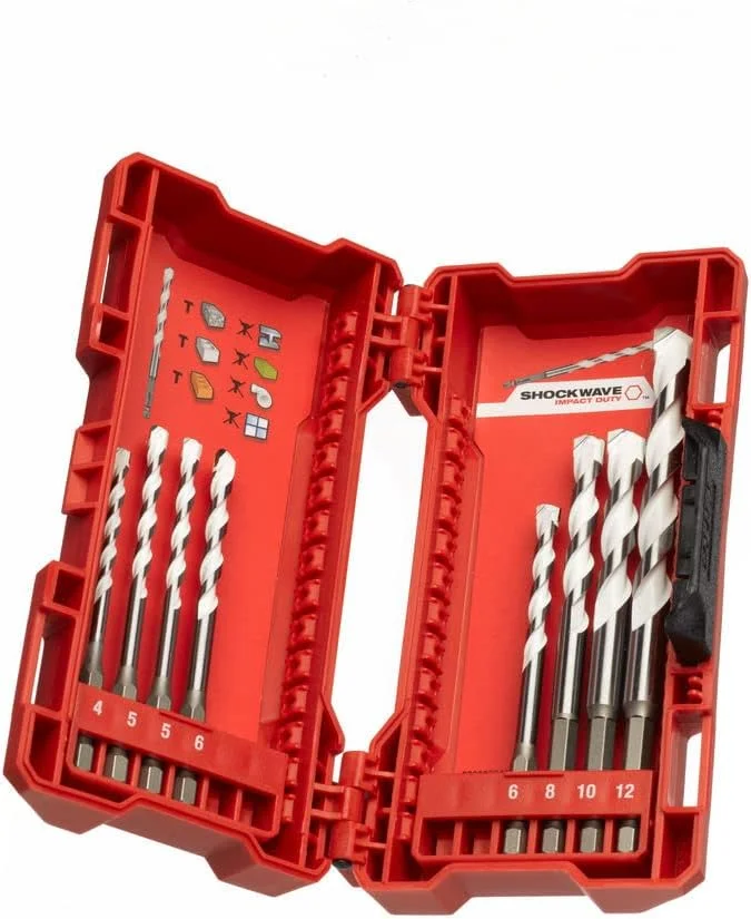 مجموعه مته های چند منظوره Milwaukee 4932471112 Shockwave با درایو ¼ اینچ Hex، هشت عددی