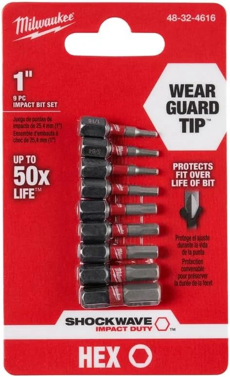 مجموعه 9 عددی سری پیچ گوشتی ضربه ای Milwaukee Electric Tool 48-32-4616 مجموعه 9 عددی سری پیچ گوشتی ضربه ای Milwaukee Electric Tool 48-32-4616