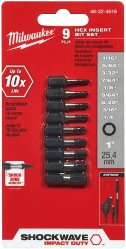 مجموعه 9 عددی سری پیچ گوشتی ضربه ای Milwaukee Electric Tool 48-32-4616 مجموعه 9 عددی سری پیچ گوشتی ضربه ای Milwaukee Electric Tool 48-32-4616