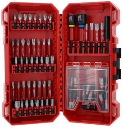 مجموعه 75 عددی سری پیچ گوشتی ударный Milwaukee Shockwave 4932492008 (TX, PZ, PH, HEX, TXBO، لوازم جانبی برای آچار ضربه ای و پیچ گوشتی)