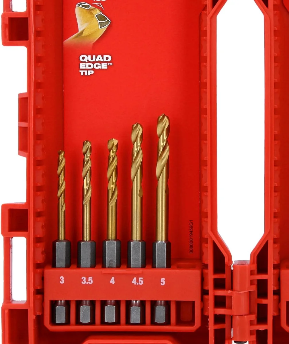 مجموعه 10 عددی مته های تیتانیومی HSS-G میلواکی مدل 48894759 با دنباله شش گوش