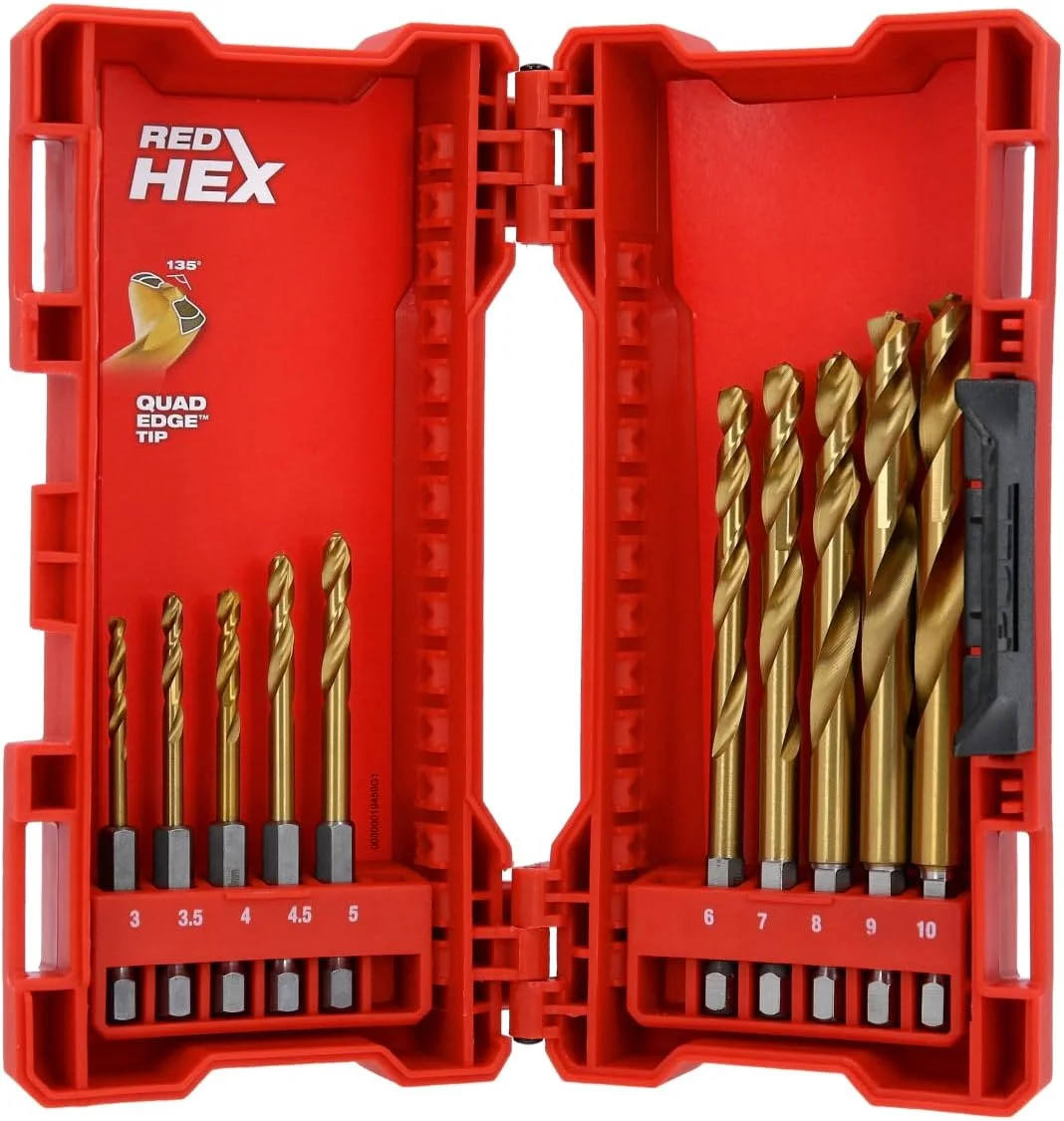 مجموعه 10 عددی مته های تیتانیومی HSS-G میلواکی مدل 48894759 با دنباله شش گوش