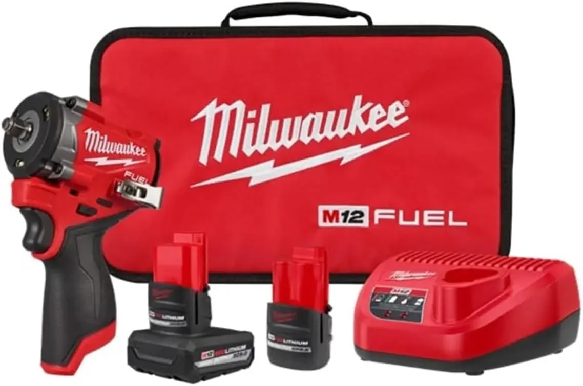 کیت آچار ضربه ای Milwaukee Electric - M12 FUELTRADE Stubby 3/8 کیت آچار ضربه ای Milwaukee Electric - M12 FUELTRADE Stubby 3/8