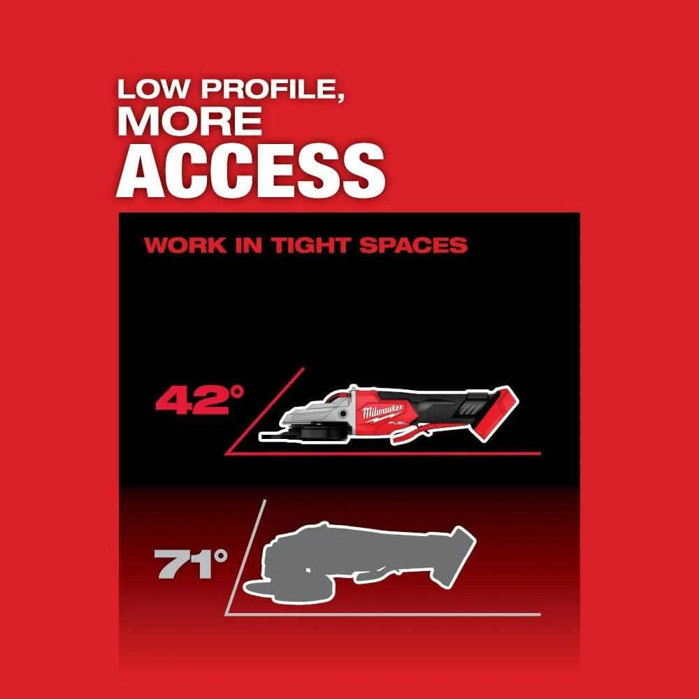 فرز آهنگری تخت ترمزدار 5 اینچی M18 FUEL میلواکی، 18 ولت، لیتیوم-یون، براشلس، کلید پدالی بدون قفل (فقط ابزار) فرز آهنگری تخت ترمزدار 5 اینچی M18 FUEL میلواکی، 18 ولت، لیتیوم-یون، براشلس، کلید پدالی بدون قفل (فقط ابزار)