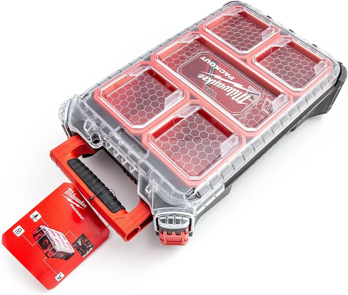Milwaukee 0 932464083 PACKOUT Compact Organiser Case, Red