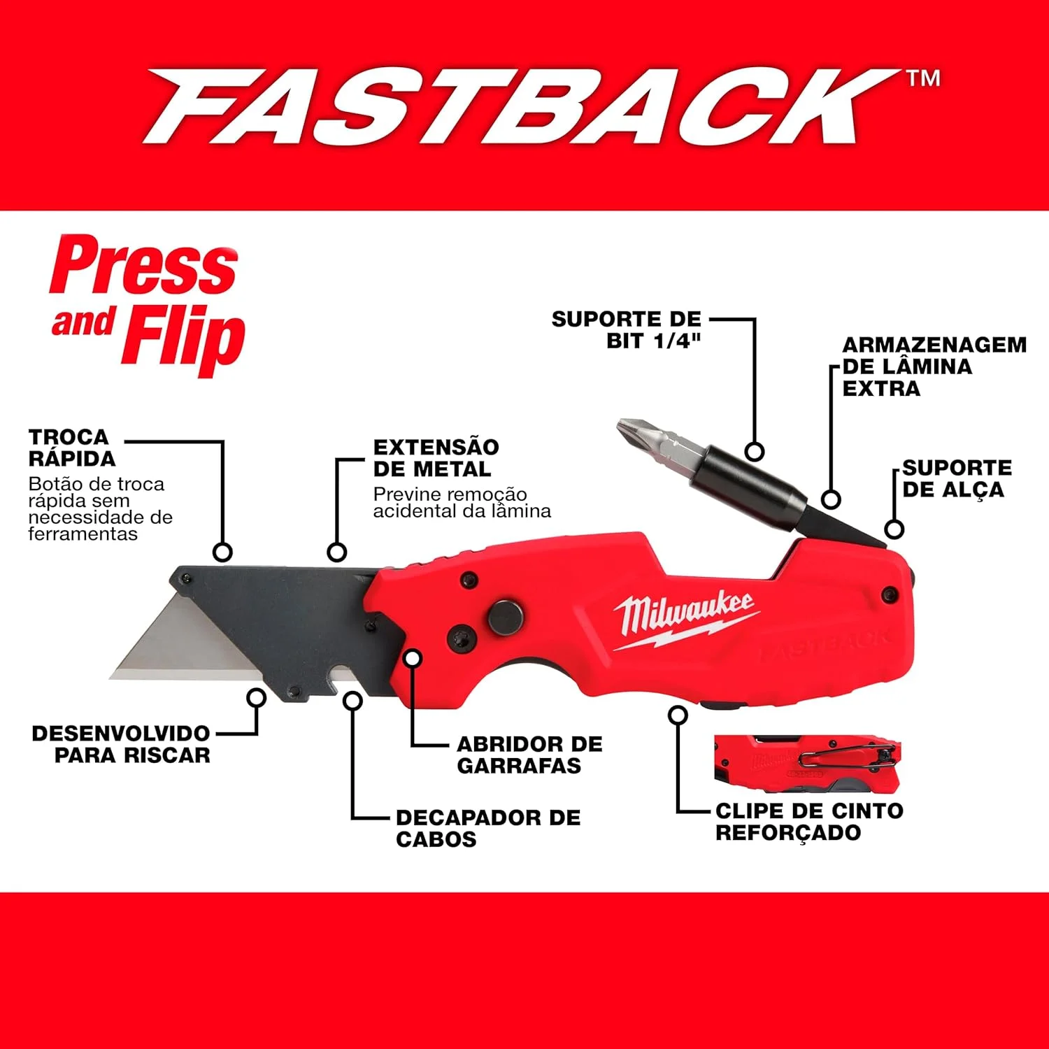 چاقوی چندکاره میلواکی FASTBACK