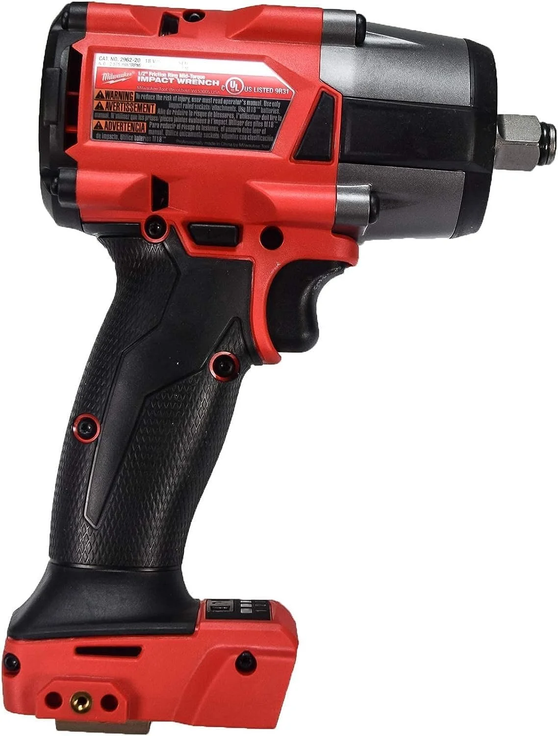 آچار بکس ضربه ای نیمه گشتاور Milwaukee 2962-20 M18 18V Fuel 1/2" با حلقه اصطکاکی