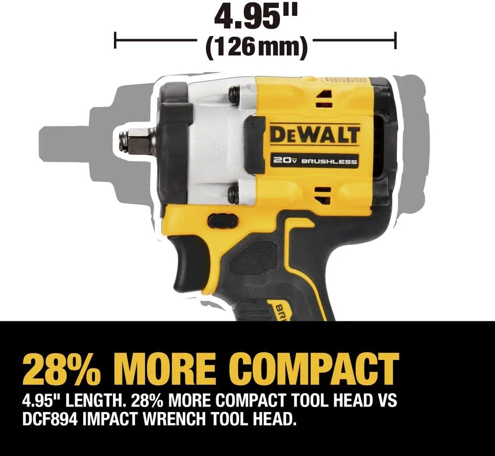 آچار ضربه ای بی سیم 3/8 اینچی Dewalt DCF923B ATOMIC 20V MAX Brushless Lithium-Ion با رینگ خوکی (فقط ابزار) آچار ضربه ای بی سیم 3/8 اینچی Dewalt DCF923B ATOMIC 20V MAX Brushless Lithium-Ion با رینگ خوکی (فقط ابزار)