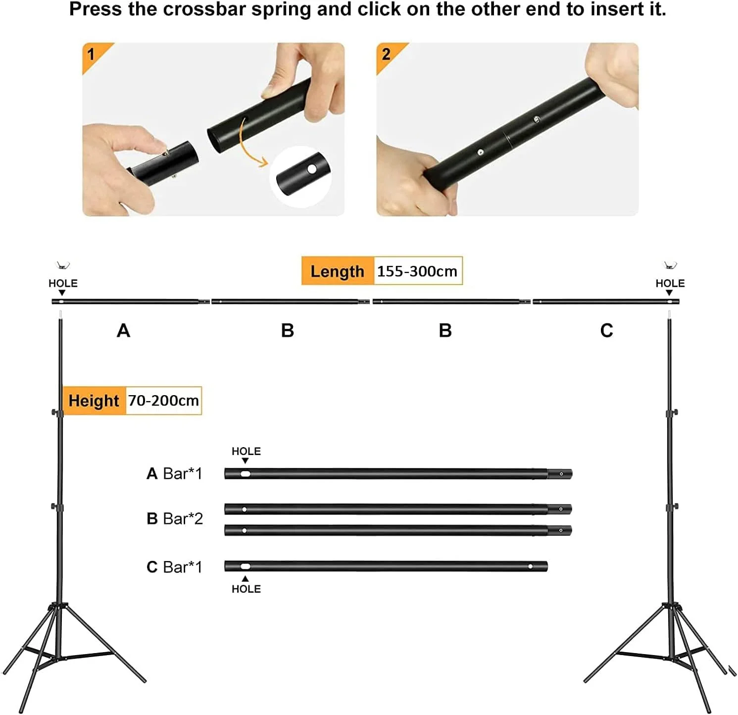 کیت پایه پس زمینه Gluckluz با 3 پس زمینه عکاسی، پایه صفحه نمایش پس زمینه عکس قابل تنظیم با کیف حمل و 4 گیره برای فیلمبرداری