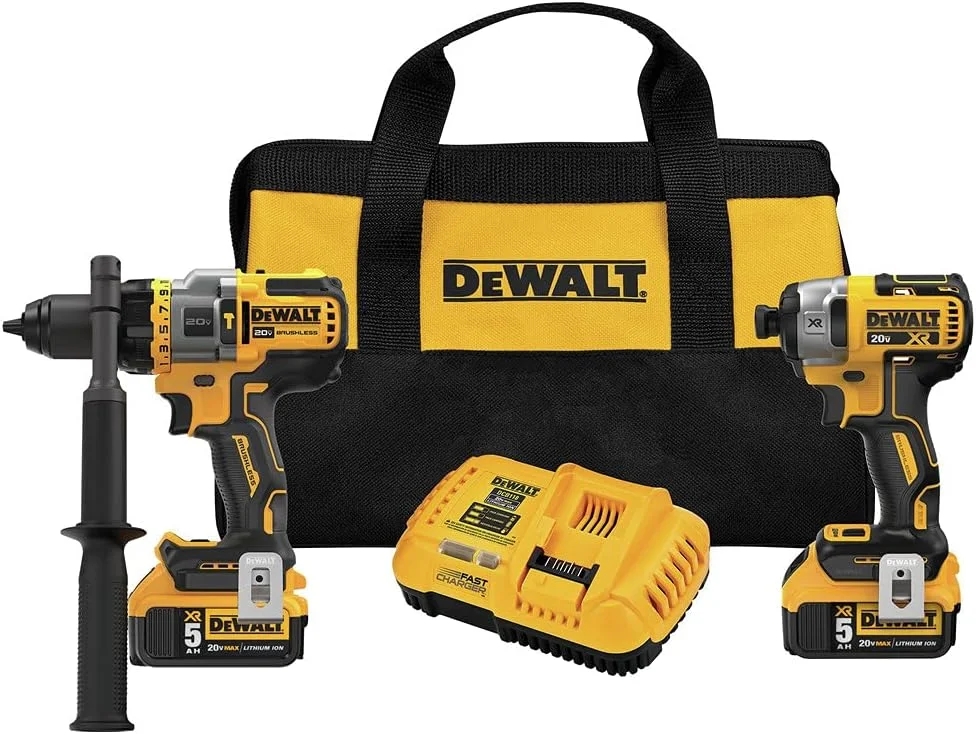 ست دو ابزاری شارژی براشلس 20 ولت مکس DEWALT DCK2100P2 شامل دریل چکشی/دریل پیچ گوشتی با مزیت FLEXVOLT