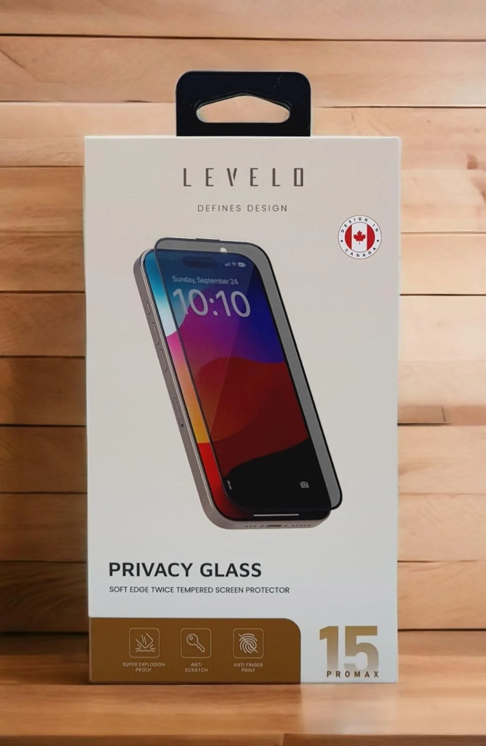 محافظ صفحه نمایش حریم خصوصی Levelo با شیشه دو بار حرارت دیده، محافظت 9H در برابر آسیب، ضد انفجار فوق العاده، ضد اثر انگشت، محافظت در برابر اشعه ماوراء بنفش، ضد خش برای سری آیفون 15 (آیفون 15 پرو) محافظ صفحه نمایش حریم خصوصی Levelo با شیشه دو بار حرارت دیده، محافظت 9H در برابر آسیب، ضد انفجار فوق العاده، ضد اثر انگشت، محافظت در برابر اشعه ماوراء بنفش، ضد خش برای سری آیفون 15 (آیفون 15 پرو)