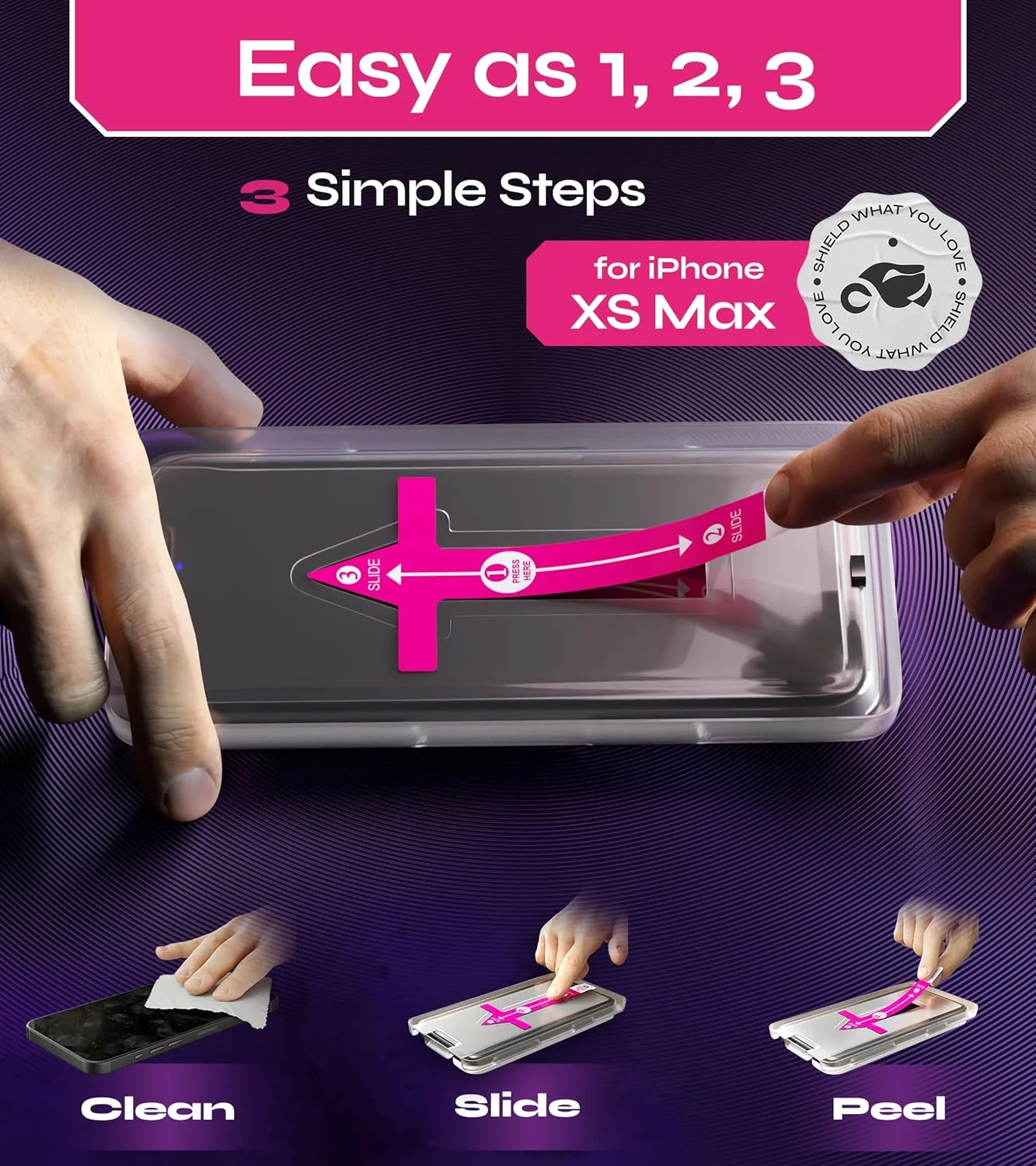 محافظ صفحه نمایش آیفون XS Max دیفنسلیم [بسته 2 عددی] به همراه کیت نصب آسان خودکار - شیشه حرارت دیده برای آیفون XS Max (6.5 اینچ) - شیشه جدید با گوشی بعدی شما