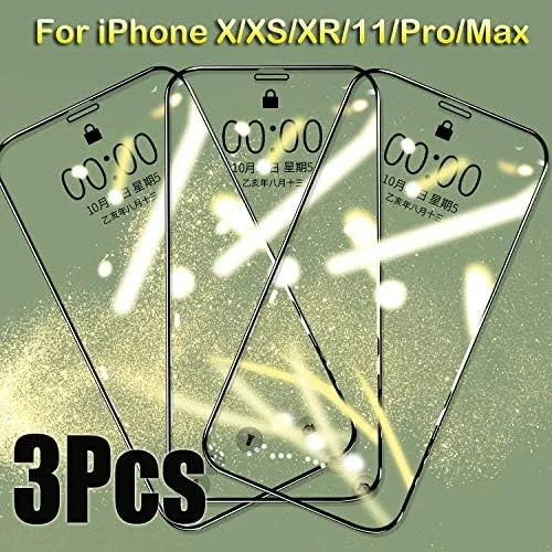 محافظ صفحه نمایش گوشی - 3 عدد شیشه حرارت دیده با پوشش کامل برای آیفون 11 پرو مکس 11Pro 11 محافظ صفحه نمایش برای آیفون XS Max XR XS X فیلم محافظ شیشه ای (برای آیفون 11 پرو مکس 1 عدد) محافظ صفحه نمایش گوشی - 3 عدد شیشه حرارت دیده با پوشش کامل برای آیفون 11 پرو مکس 11Pro 11 محافظ صفحه نمایش برای آیفون XS Max XR XS X فیلم محافظ شیشه ای (برای آیفون 11 پرو مکس 1 عدد)