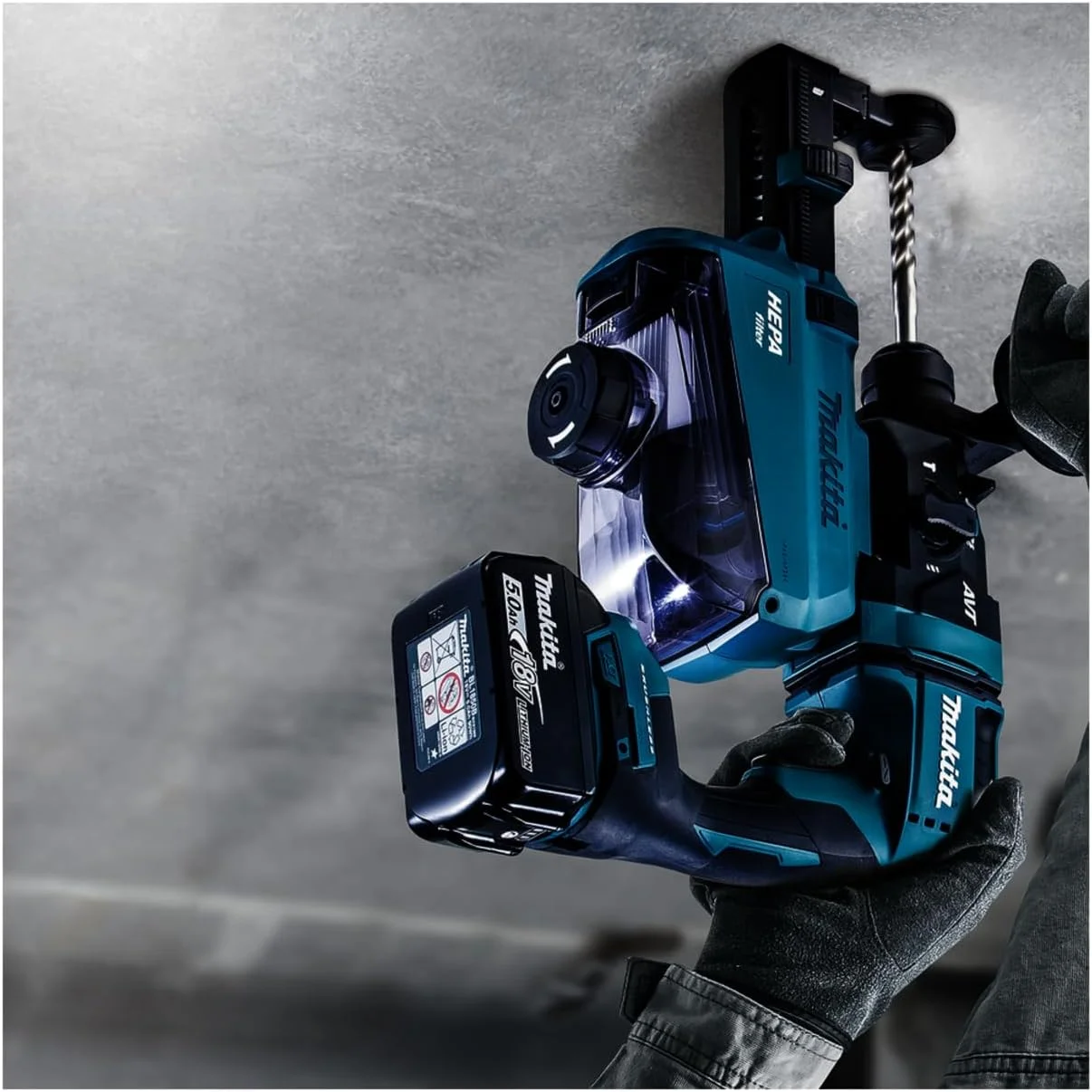 چکش تخریب شارژی 18 میلی‌متری SDS-Plus ماکیتا مدل DHR182ZJ 18V Li-ion LXT Brushless عرضه شده در جعبه ماک‌پک (بدون باتری و شارژر)