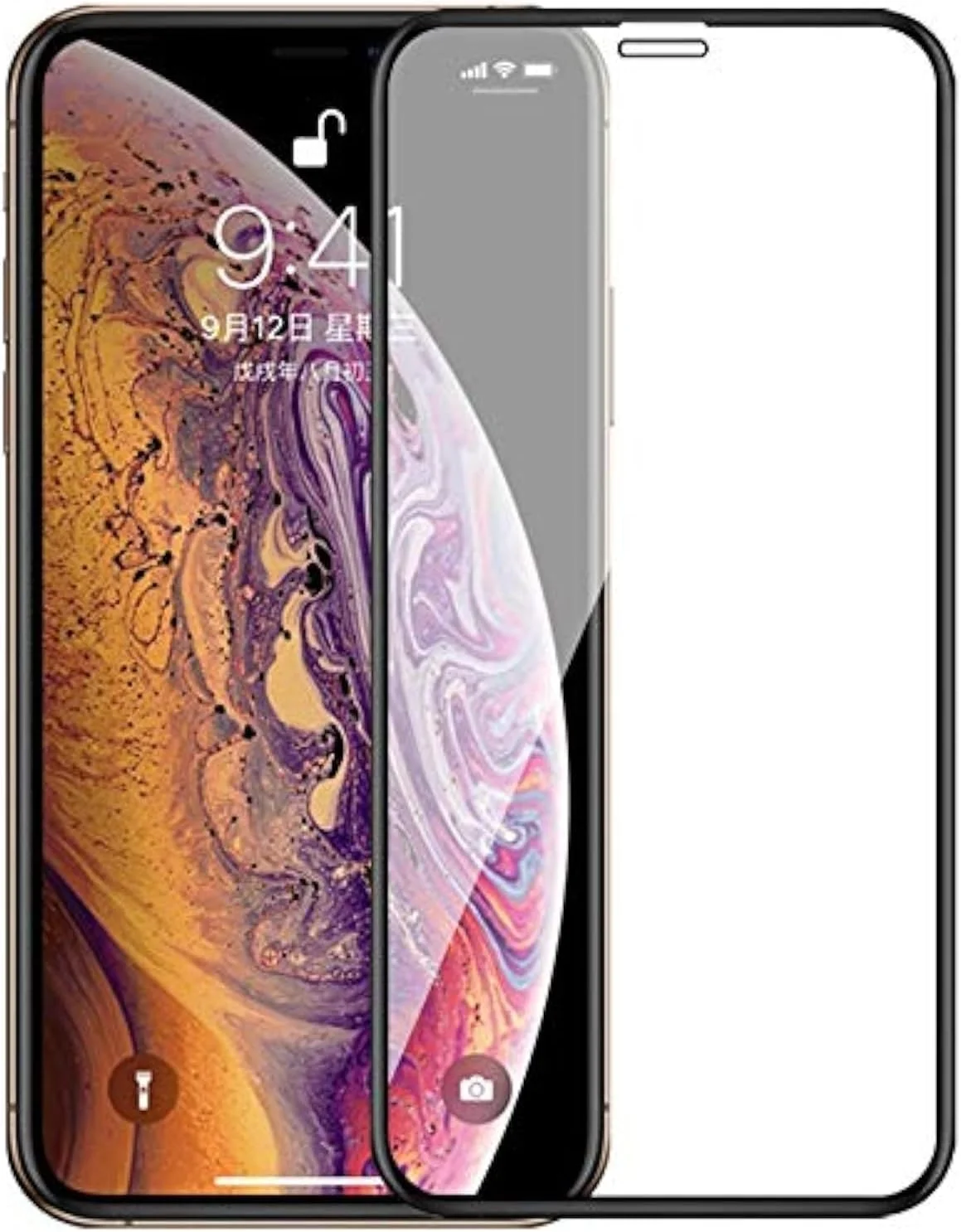 محافظ صفحه نمایش گوشی - شیشه حرارت دیده پوشش کامل ضد انفجار برای آیفون XS Max XR X و فیلم محافظ صفحه نمایش برای آیفون 6 6s 7 8 Plus 5 5S 5C SE (برای آیفون XS MAX مشکی) محافظ صفحه نمایش گوشی - شیشه حرارت دیده پوشش کامل ضد انفجار برای آیفون XS Max XR X و فیلم محافظ صفحه نمایش برای آیفون 6 6s 7 8 Plus 5 5S 5C SE (برای آیفون XS MAX مشکی)