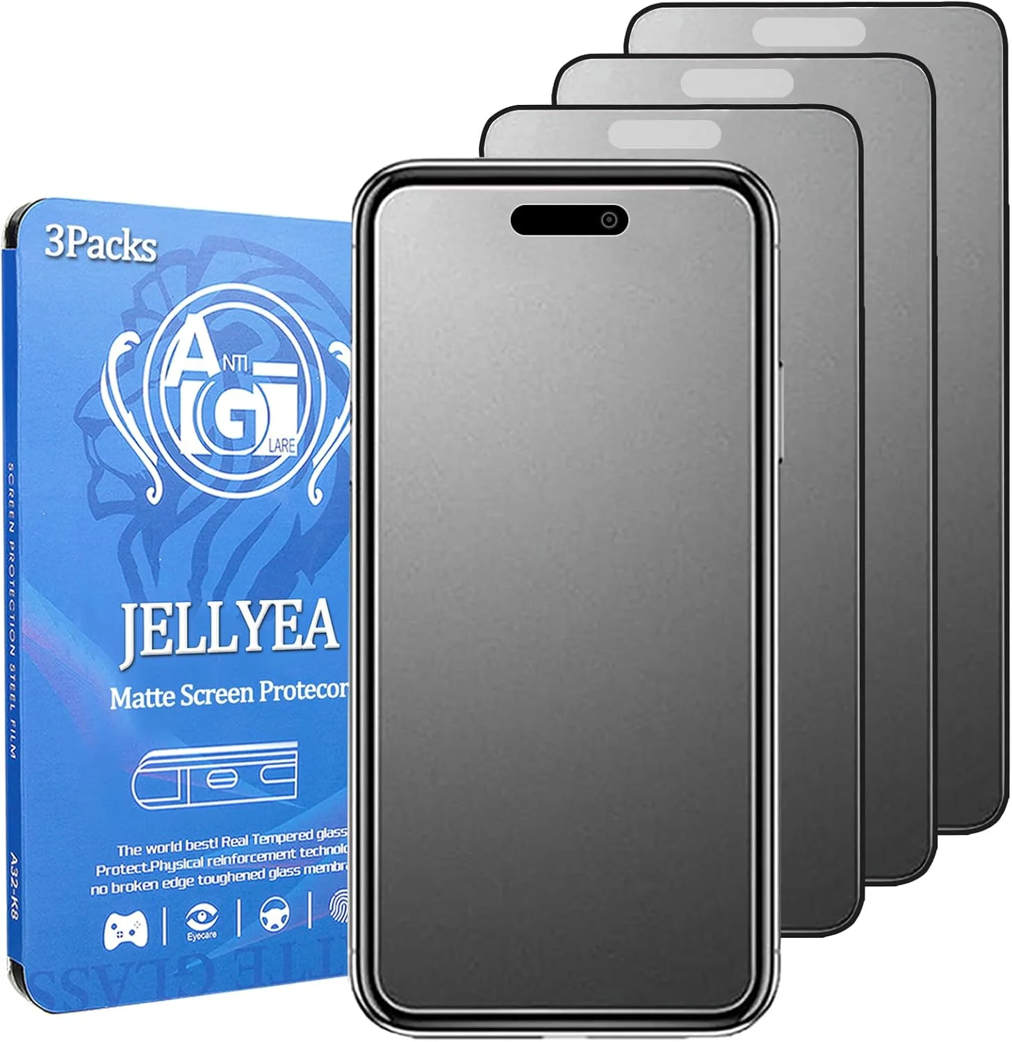 محافظ صفحه نمایش مات شیشه ای حرارت دیده JELLYEA، بسته 3 عددی، مناسب برای آیفون 16، ضد بازتاب نور، ضد اثر انگشت، ضد خش، سازگار با قاب، بدون حباب، برای اپل آیفون 16، 6.1 اینچ محافظ صفحه نمایش مات شیشه ای حرارت دیده JELLYEA، بسته 3 عددی، مناسب برای آیفون 16، ضد بازتاب نور، ضد اثر انگشت، ضد خش، سازگار با قاب، بدون حباب، برای اپل آیفون 16، 6.1 اینچ