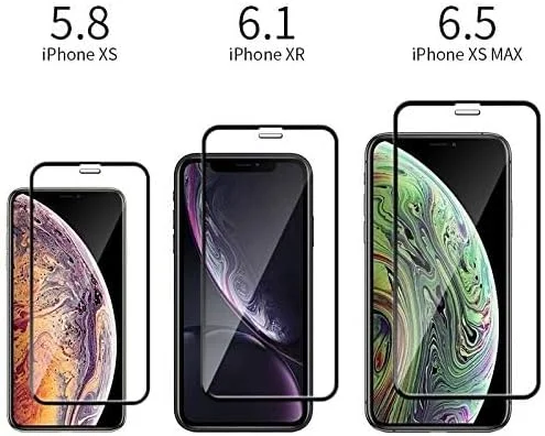 محافظ صفحه نمایش گوشی - شیشه حرارت دیده پوشش کامل ضد انفجار برای آیفون XS Max XR X و فیلم محافظ صفحه نمایش برای آیفون 6 6s 7 8 Plus 5 5S 5C SE (برای آیفون XS MAX مشکی) محافظ صفحه نمایش گوشی - شیشه حرارت دیده پوشش کامل ضد انفجار برای آیفون XS Max XR X و فیلم محافظ صفحه نمایش برای آیفون 6 6s 7 8 Plus 5 5S 5C SE (برای آیفون XS MAX مشکی)