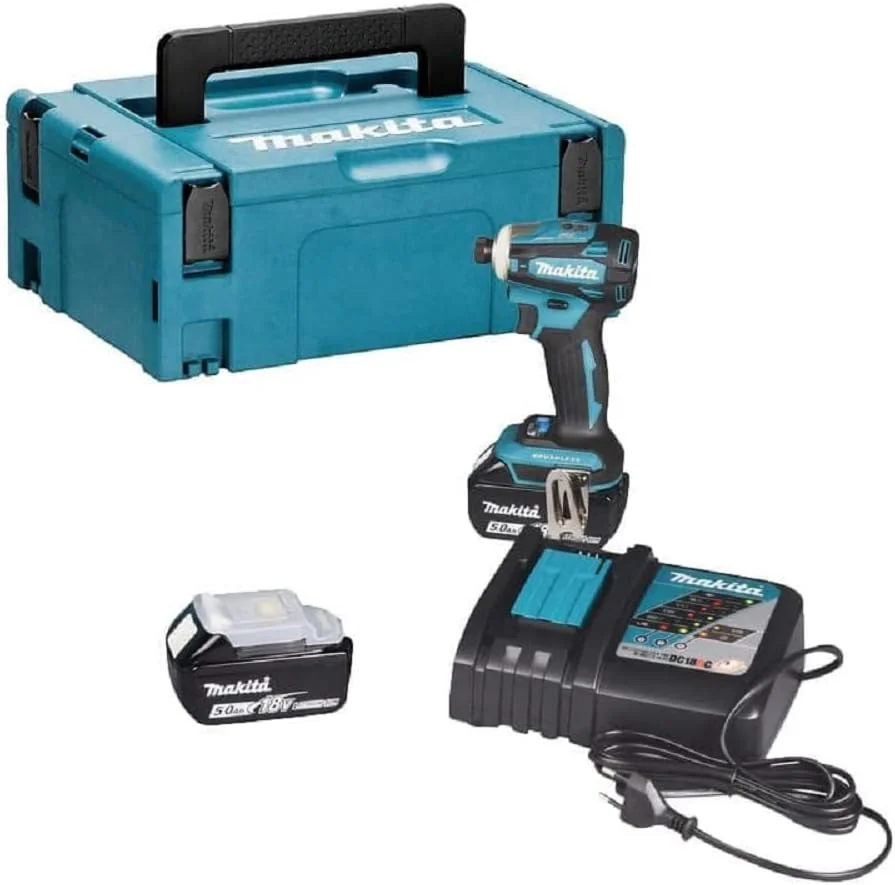 دریل پیچ گوشتی ضربه ای شارژی 18 ولت لیتیوم-یونی ماکیتا مدل DTD172RTJ (BL/XPT) 6 میلی متر (1/4 اینچ) / شش گوش / 180 نیوتن متر / شامل 2 عدد باتری (5.0 آمپر ساعت) و 1 عدد شارژر / MAKPAC دریل پیچ گوشتی ضربه ای شارژی 18 ولت لیتیوم-یونی ماکیتا مدل DTD172RTJ (BL/XPT) 6 میلی متر (1/4 اینچ) / شش گوش / 180 نیوتن متر / شامل 2 عدد باتری (5.0 آمپر ساعت) و 1 عدد شارژر / MAKPAC