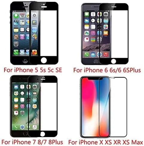 محافظ صفحه نمایش گوشی - شیشه حرارت دیده پوشش کامل ضد انفجار برای آیفون XS Max XR X و فیلم محافظ صفحه نمایش برای آیفون 6 6s 7 8 Plus 5 5S 5C SE (برای آیفون XS MAX مشکی) محافظ صفحه نمایش گوشی - شیشه حرارت دیده پوشش کامل ضد انفجار برای آیفون XS Max XR X و فیلم محافظ صفحه نمایش برای آیفون 6 6s 7 8 Plus 5 5S 5C SE (برای آیفون XS MAX مشکی)
