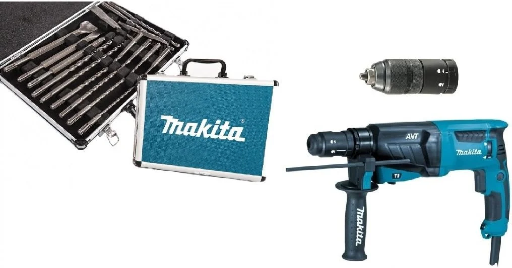 چکش تخریب سه حالته ماکیتا HR2631FT12 SDS Plus 800W AVT + سه نظام تعویض سریع + کیف حمل چکش تخریب سه حالته ماکیتا HR2631FT12 SDS Plus 800W AVT + سه نظام تعویض سریع + کیف حمل