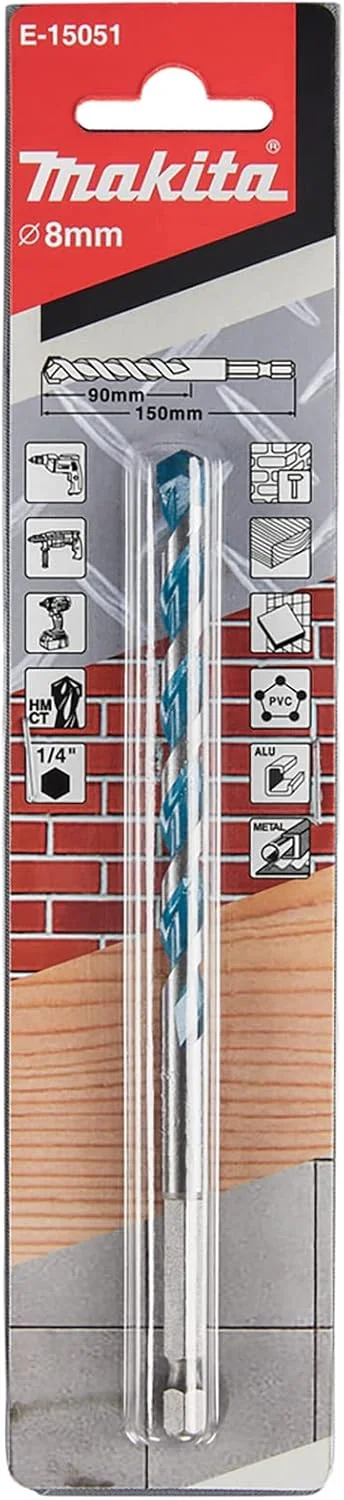 مته الماسه TCT ماکیتا مدل E-15051 سایز 8x150 میلی متر