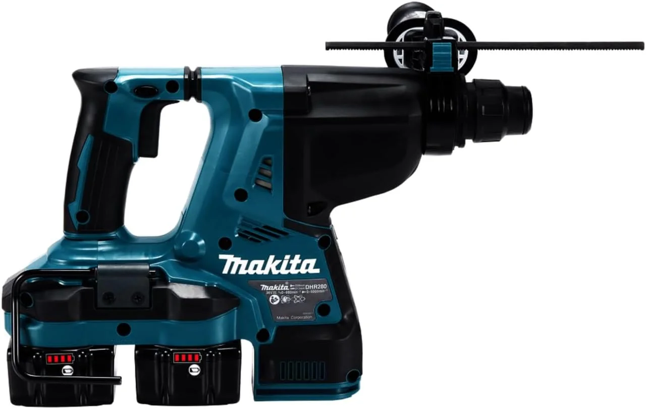 چکش تخریب شارژی SDS-plus 28 میلی‌متری ماکیتا مدل DHR280ZJ، 18ولت + 18ولت، لیتیوم-یون، بدون سیم، براشلس، 2.8 ژول، بدون باتری و شارژر