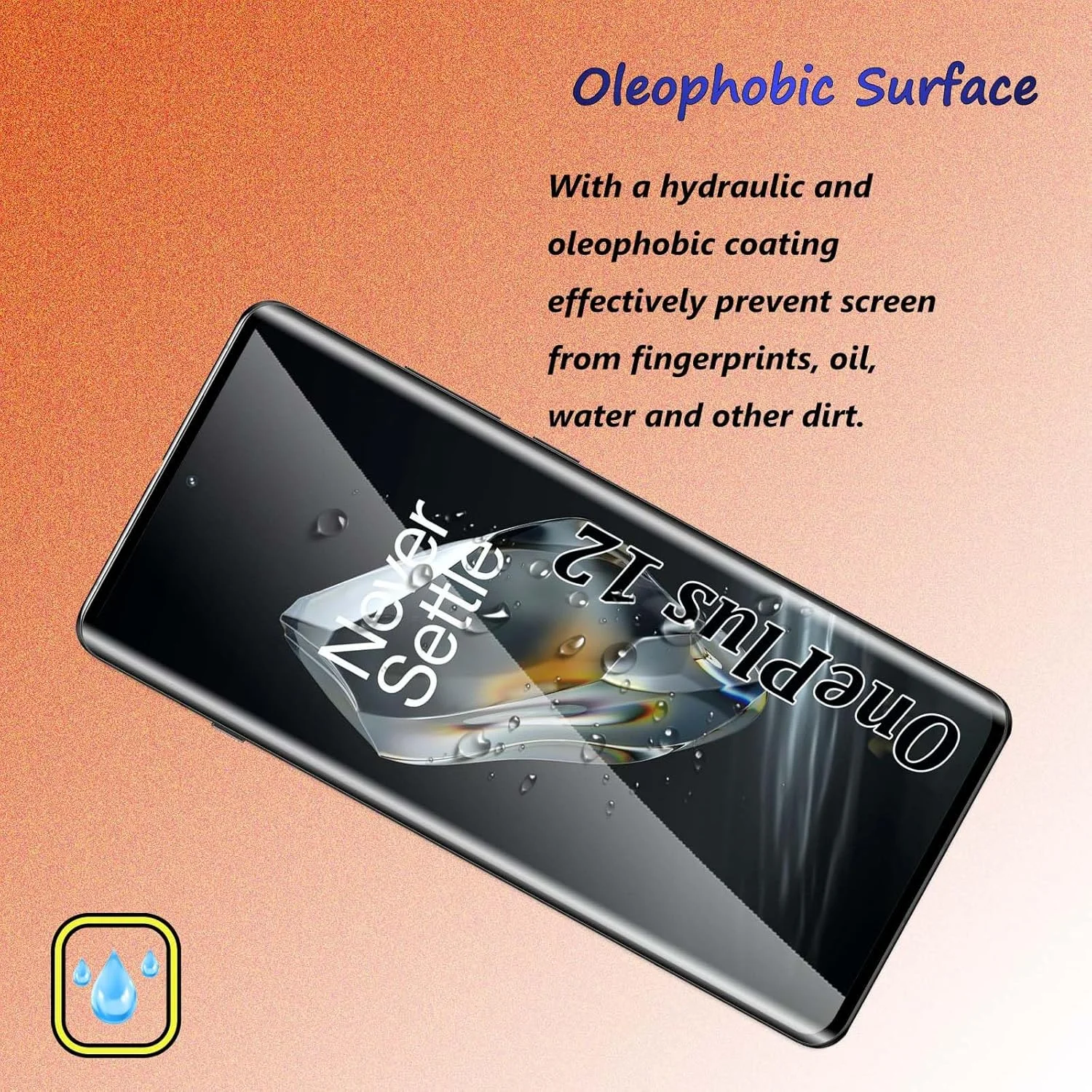 محافظ صفحه نمایش شیشه ای حرارت دیده Fyqzio [بسته 2+2 عددی] سازگار با OnePlus 12 و دوربین، بدون حباب، سختی 9H، ضد خش، منحنی سه بعدی، محافظ صفحه نمایش HD برای OnePlus 12