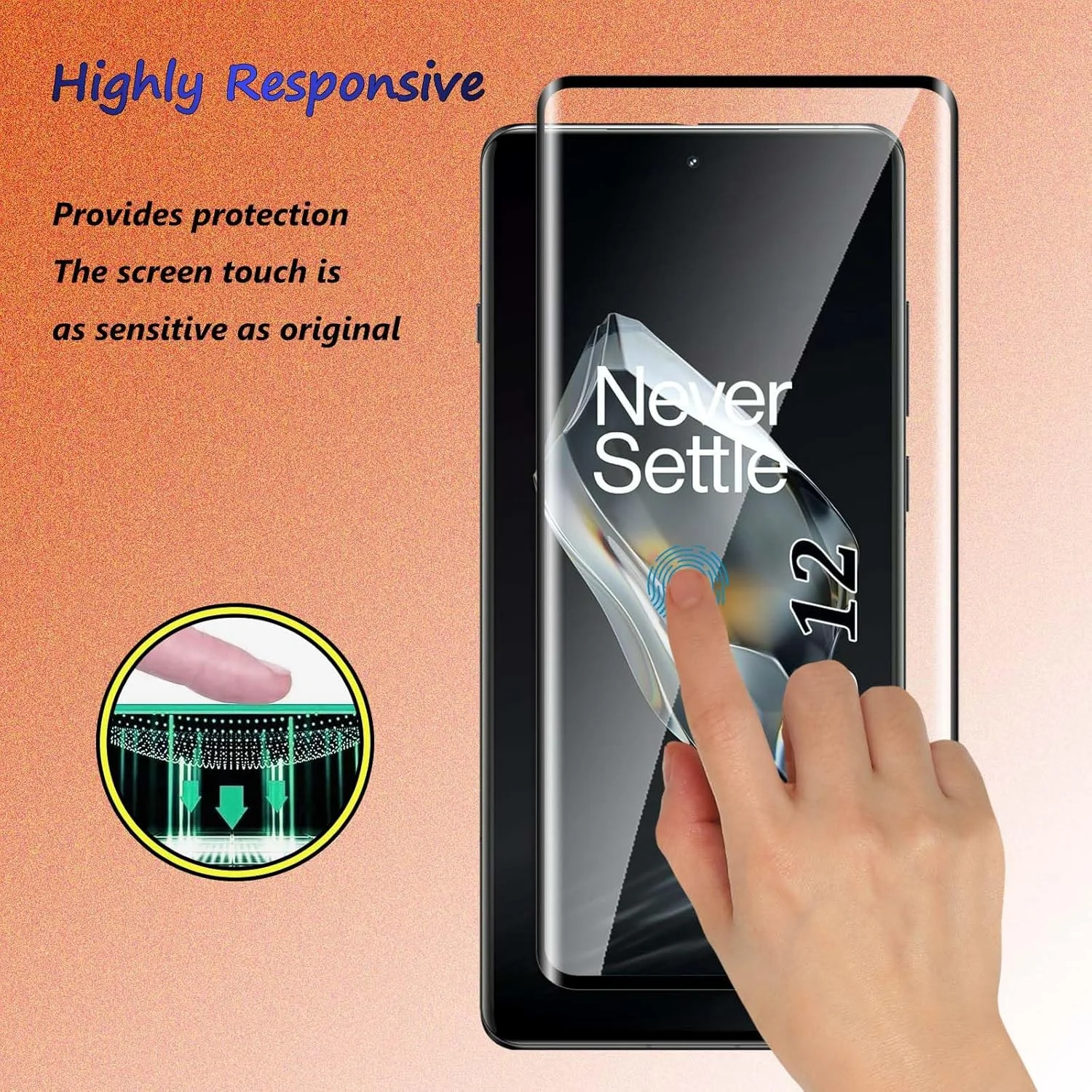 محافظ صفحه نمایش شیشه ای حرارت دیده Fyqzio [بسته 2+2 عددی] سازگار با OnePlus 12 و دوربین، بدون حباب، سختی 9H، ضد خش، منحنی سه بعدی، محافظ صفحه نمایش HD برای OnePlus 12